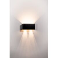 Versa Black Square Up & Down Wall Light