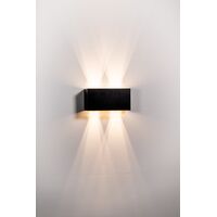 Versa Black Square Up & Down Wall Light