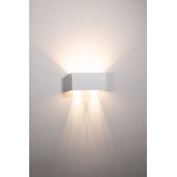 Versa White Square Up & Down Wall Light