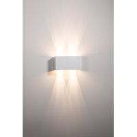 Versa White Square Up & Down Wall Light