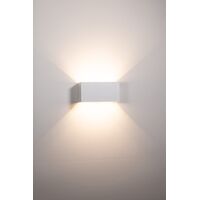 Versa White Square Up & Down Wall Light