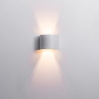 Versa White Round Up & Down Wall Light