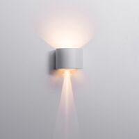 Versa White Round Up & Down Wall Light