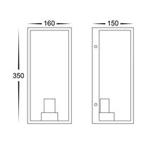 Bayside Large 316 Stainless Steel White Wall Light