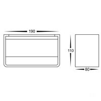 Mia White TRI Colour Up & Down LED Wall Light