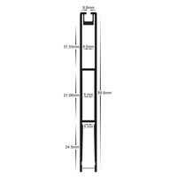 Suspended Black Aluminium Profile