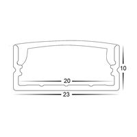 Shallow Square Aluminium Profile