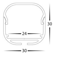 Aluminium Profile with Rounded Diffuser