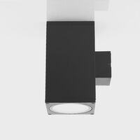 Porter Square Black Large Up & Down LED Wall Light
