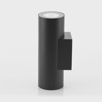 Aries Aluminium Black Up & Down LED Wall Light