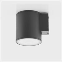 Porter 15w LED Black Large Fixed Down Wall Light