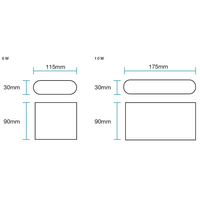 Integra 10W LED Tricolour Wall Exterior Medium White