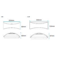 Nova 6W LED Tricolour Wall Exterior Small White