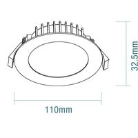 Blitz II 10w Tricolour LED Downlight Matt White