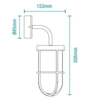 Bronte E27 Wall Bracket Exterior Rustic