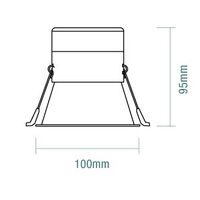 Class II 10w Tricolour Recessed LED Downlight White