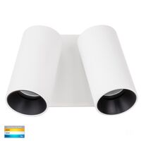 Revo White Double Adjustable Wall Light