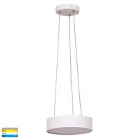 Nella 220mm White 20w Round Pendant