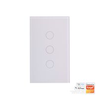 Wifi Three Gang White Wall Switch