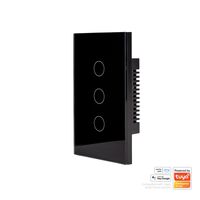 Wifi 3 Gang Black Wall Switch