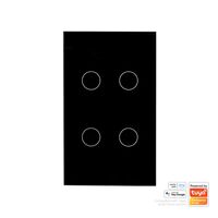 Wifi 4 Gang Black Wall Switch