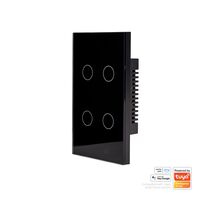 Wifi 4 Gang Black Wall Switch