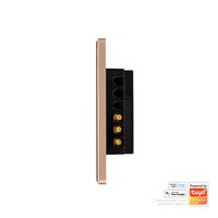 Wifi Single Gang Black with Gold Trim Wall Switch