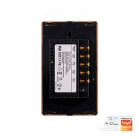 Wifi 3 Gang Black with Gold Trim Wall Switch