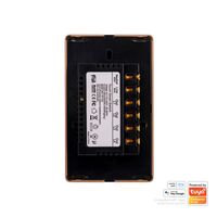 Wifi 4 Gang Black with Gold Trim Wall Switch