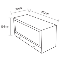 Delta 18W LED Tricolour Wall Exterior Matt Black