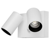 Capri LED Double Spot 2 x 9W Tricolour IP65 with PIR Sensor Exterior White