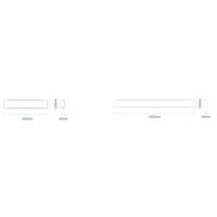 Pilot Wide Body Batten 20w LED 600mm Tricolour White