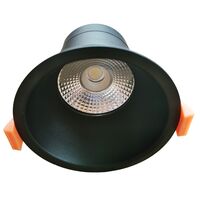 Class II 10w Tricolour Recessed LED Downlight Matt Black