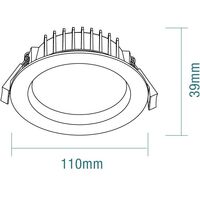 Titan II 10w Tricolour LED Downlight Kit  Matt White