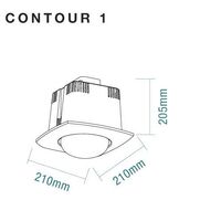 Contour 1 Single Heat Ceiling Bathroom Heater Unit Only White