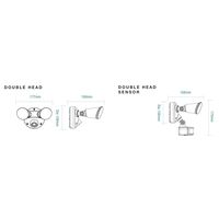 Defender Double Spot LED Outdoor Flood Light 2 x 10w Tricolour White