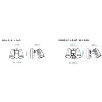 Fortress PRO LED Flood Light Outdoor IP65 Double Spot Sensor 2 x 18w Tricolour Matt Black