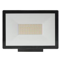 Opal LED Outdoor Flood Light with Flex & Plug 50w Tricolour Matt Black