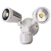 Fortress II LED Flood Light Outdoor Double Spot Sensor 2 x 15w Tricolour White