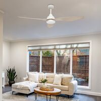 Brilliant Bahama White Timber Smart Wi-Fi DC Ceiling Fan with CCT LED
