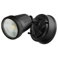 Brilliant Black Hunter Trio Single Floodlight