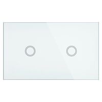 Brilliant White Elite Glass Wall Switch 2 Gang