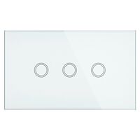 Brilliant White Elite Glass Wall Switch 3 Gang
