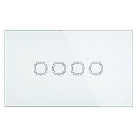 Brilliant White Elite Glass Wall Switch 4 Gang