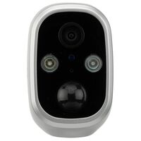 Brilliant Silver Smart Wi-Fi Rechargeable Camera with Light