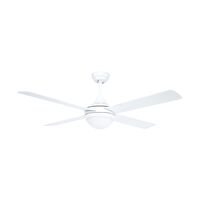 Brilliant White Tempo Plus 48'' AC 4-Blade Ceiling Fan with Light