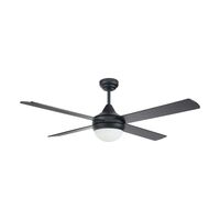 Brilliant Black Tempo Plus 52'' AC 4-Blade Ceiling Fan with Light