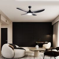 Brilliant Black Vector-III 48’’ AC Ceiling Fan with CCT LED Light