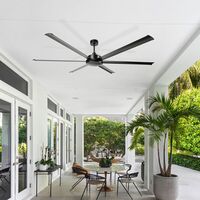 Brilliant Black Colossus 84" DC Ceiling Fan 6-Blade