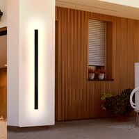 Brilliant Black Hendrick 22W 120cm LED Wall Light